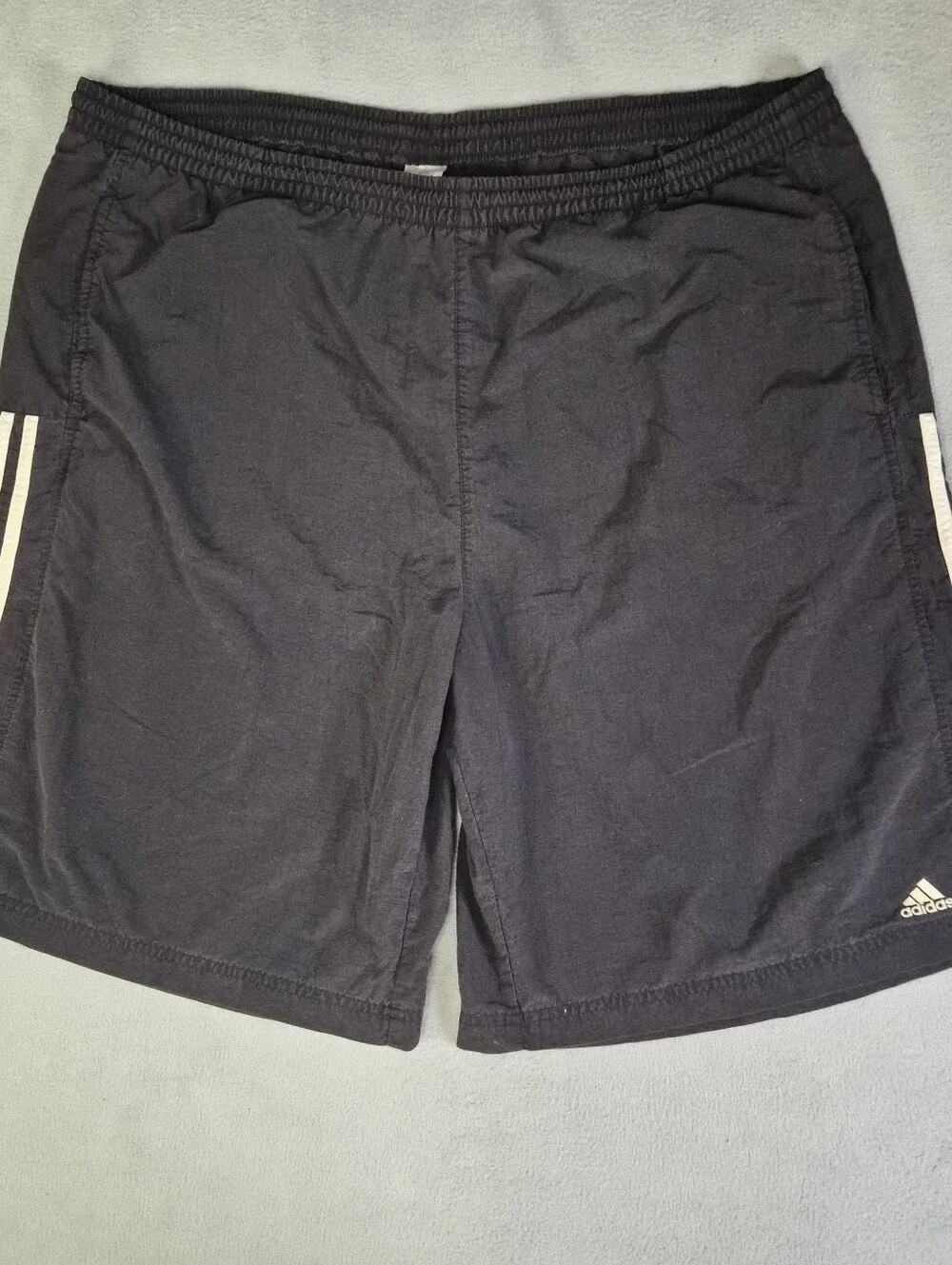 Adidas black shorts with white stripes Size mens XXL #athletic #stripes